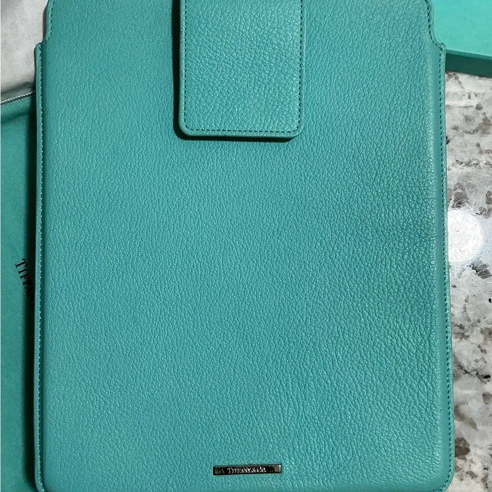 Tiffany & Co. Blue Tablet Cover Luxurious Leather